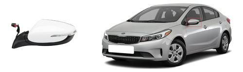 Espejo Kia Cerato Eléctrico Con Luz Led K3 2017 En Adelante 