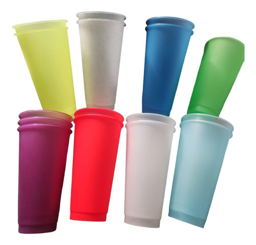 Vaso Fiesta Con Popote Y Tapa