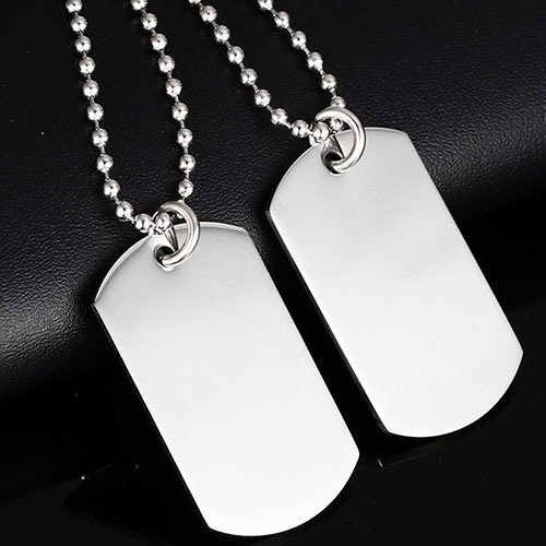 Imagem 4 de 5 de Colar Masculino Com Pingente Dog Tag Militar