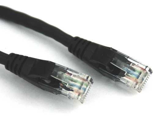 Vcom Cable De Conexión Moldeado Cat5e De 7 Pies, Negro (np51