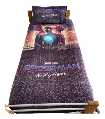 Manta  Spiderman No Way Home + 2 Fundas Almohadon