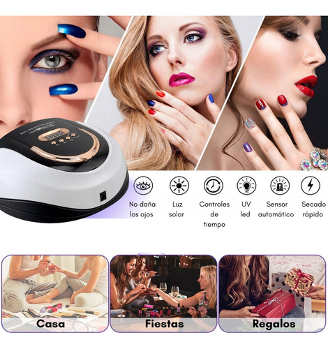 Lampara Secador Uv Led Uñas Insumo Manicure Profesional 256w
