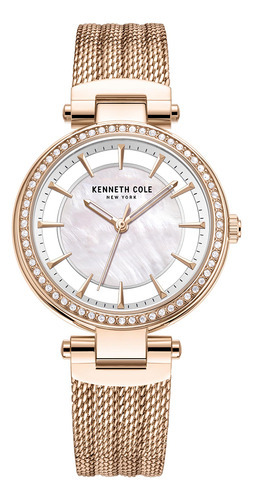 Reloj Mujer Kenneth Cole Kcwlg2223004 New York Color de la correa Rosa Color del bisel Rosa Color del fondo Blanco