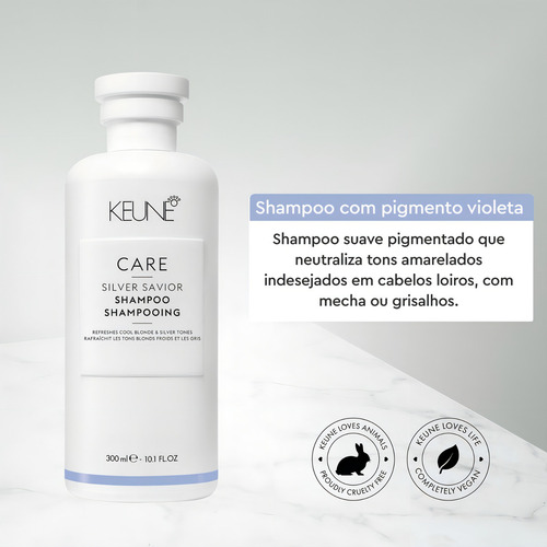 Keune Care Silver Savior Shampoo Desamarelador 300ml