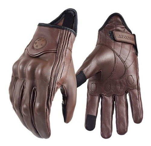 Guantes De Moto De Cuero Completo, Equipo De Conducción De M