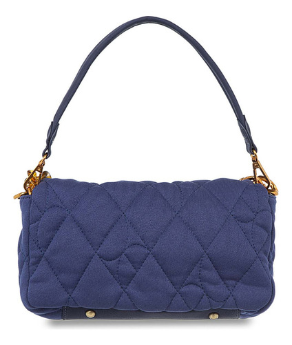 Lady Bag Cloe Para Mujer Textil Acolchada A Rombos Color Azul Marino