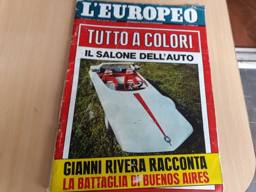 Revista El Europeo Salon Del Auto Gianni Rivera Estud Lp