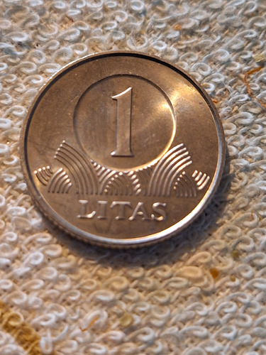 Moneda De Lituania  1 Litas Año 2008 Cobre- Níquel Km # 111