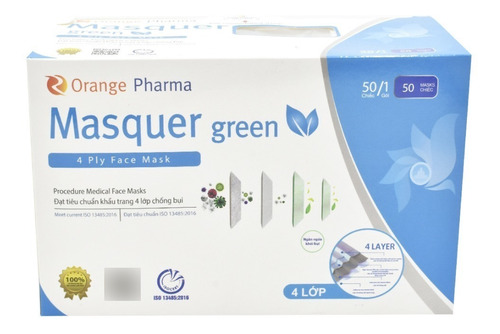 Cubrebocas Masquer Green 4 Capas