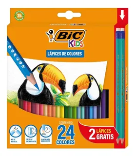 2 Cajas Colores Bic Evolution 24pzas