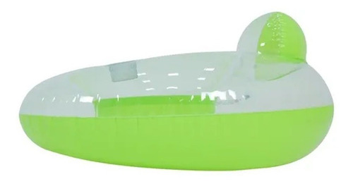 Kit Boia Inflável Porta Copo Poltrona + Inflador Manual Cor Verde