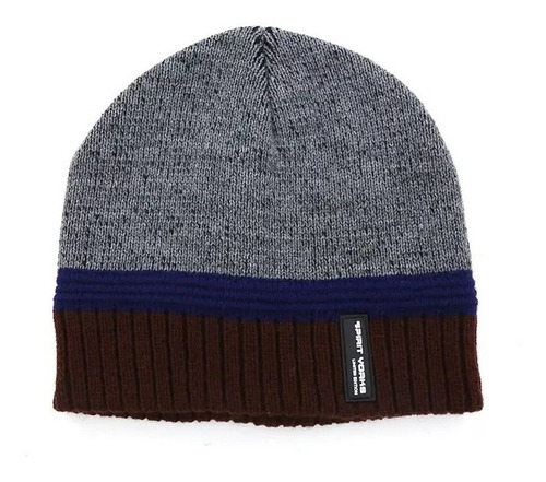 Gorro Lana Tejido Liso Unisex Invierno Interior Polar