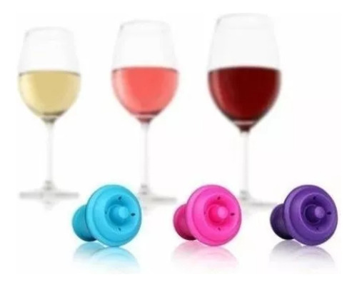 Set X3 Tapones Para Vacío Colores Vacuvin