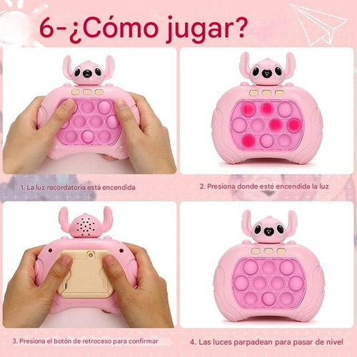 Pop It Electronico Juguetes Sensoriales Labubu Tiktok Blanco