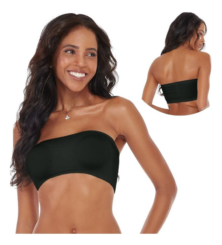 Imagem 3 de 5 de Kit 3 Soutien Faixa S/ Costura Top Tomara Que Caia Com Bojo