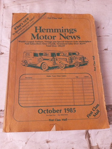 Hemmings Motor News (con Algo De Humedad) 
