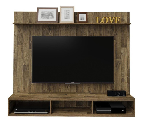 Panel para televisores de hasta 47 pulgadas y 3 nichos Mister Rustic Artely