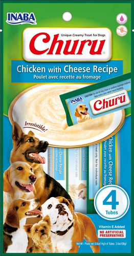 Snack Premio Perro Inaba Ciao Churu Pollo Queso 56gr. Np