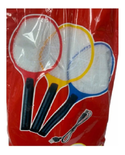 Raqueta Recargable Mata Moscas Mosquitos Insectos Usb