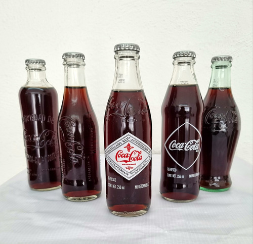 Colección De Botellas Coca-cola Edicion 80 Años. 5pz