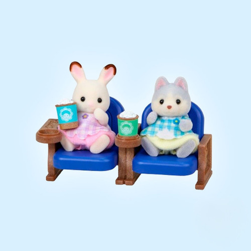 Sylvanian Families Teatro Conejo Chocolate Azul Husky