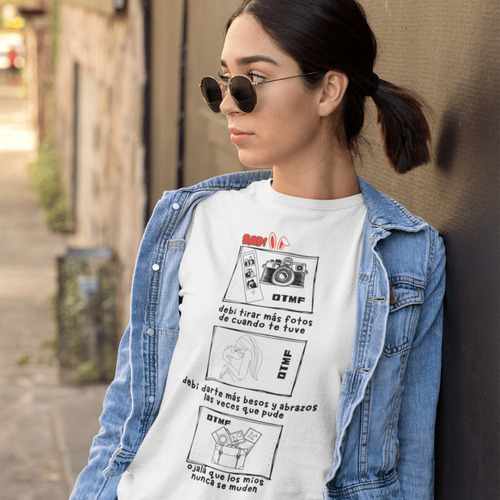 Playera Bad Bunny Dtmf - Frases Nostálgicas
