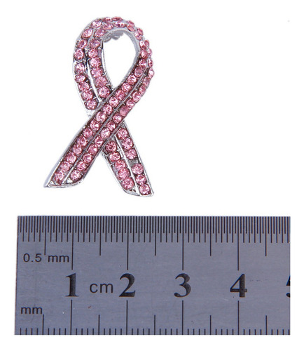 2025 Diamantes De Imitación Rosa Cáncer De Mama Cinta Rosada