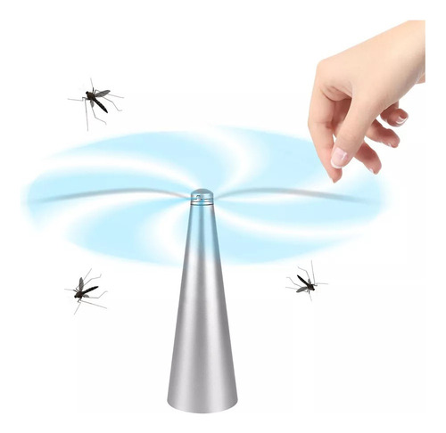 A Protector De Comida Portátil Mosca Usb Plata Ventilador
