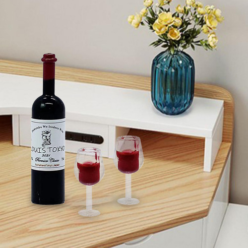 Xfw3 3 Tazas Para Botellas De Vino De Casa De Muñecas A