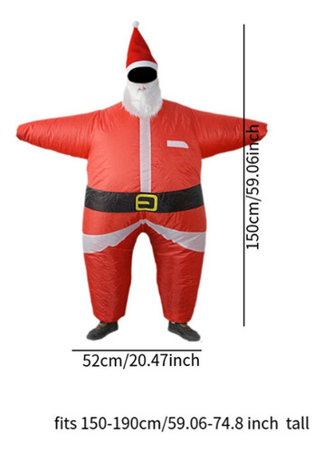 Disfraz Inflable De Papá Noel, Ropa De Cosplay Navideña