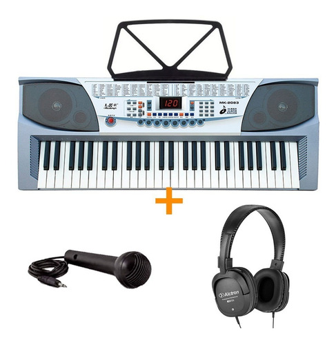 Teclado Organo Musical Mk2083 + Auriculares Alctron He106