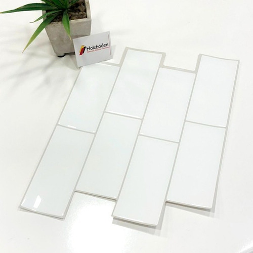 Azulejo Subway Vinilo Blanco Autoadhesivos 3d Holzboden