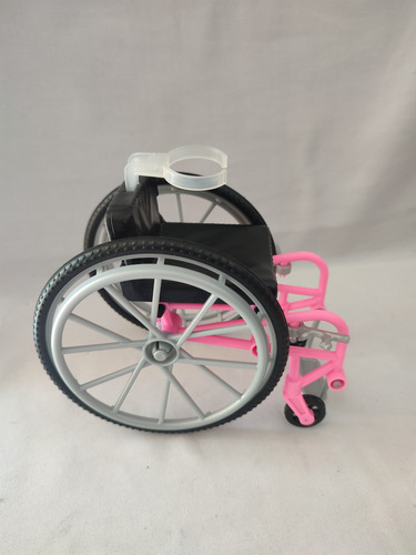 Barbie Silla De Ruedas Rosa Mattel (Usado)