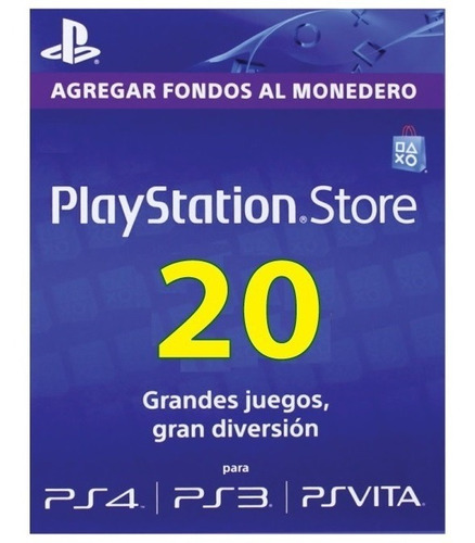 Psn Gift Card Playstation Store Usa Código Ps4 Ps3 20 Usd