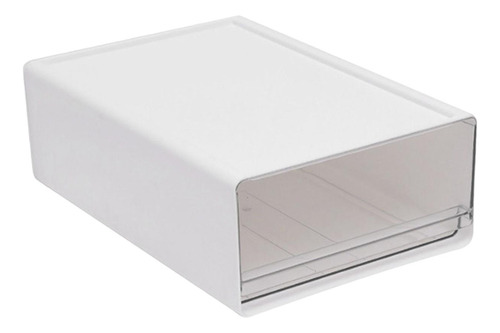 Caixa De Armazenamento De Gaveta Branco Tamanho G