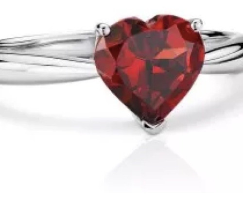Imagen 1 de 6 de Anillo Con Diamante Corte Corazón De 50 Pts.