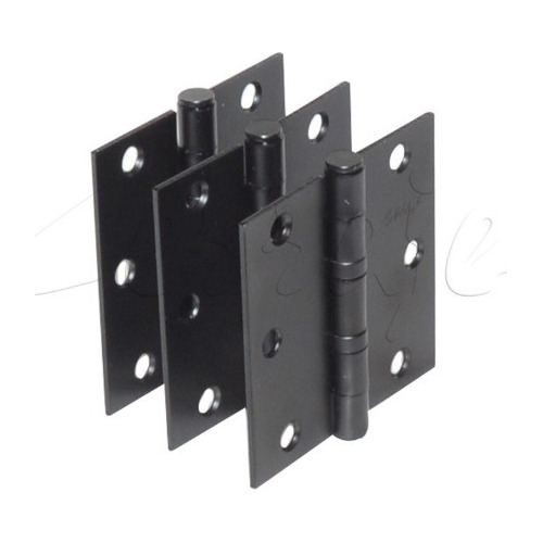 Bisagra De Libro Negra 3 X3  2mm Negra C/2 Baleros, 6 Piezas