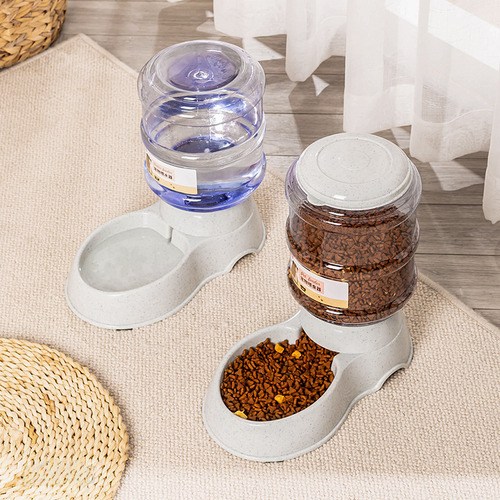 Pet Automatic Water Feeder Elevated Pet Bowl Plastic