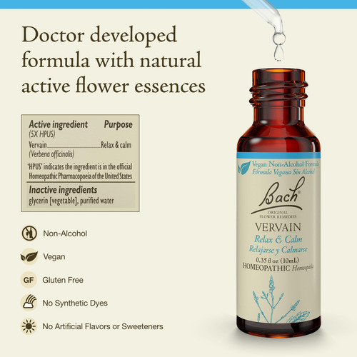 Fórmula Sem Álcool Flower Essence Bach Original Vervain 10ml