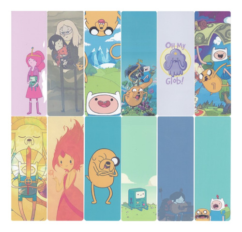 Pack 12 Separadores Para Libros Colección Adventure Time Multicolor Adventure Time 2