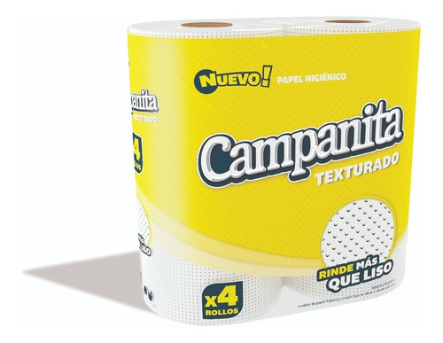 Papel Higienico Campanita Texturado 4 Rollos X 30 Mt