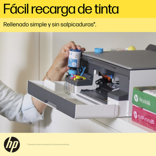 Impresora Multifuncional Hp Smart Tank 580 Tinta Continua Color Wi-fi Smart App Escáner Blanco