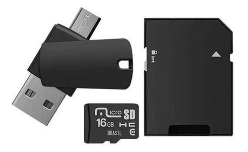 Imagem 1 de 3 de Cartão De Memoria 16gb 4 Em 1 Kit Otg Classe 10 Oferta