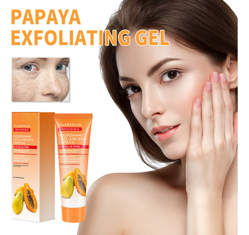 Crema Exfoliante De Papaya, Hidratante, Suavizante Y Tensa P