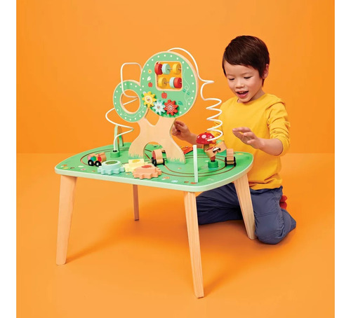 Mesa De Actividades Didacticas Madera Color Amarillo