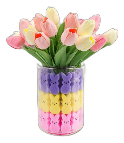 Decoraciones De Pascua - Set Conejitos Y Relleno Para Jarro