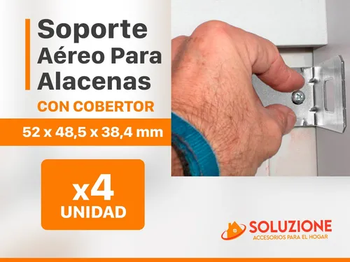 Soporte Aéreo Para Alacenas Con Cobertor Negro X 4 Unidades