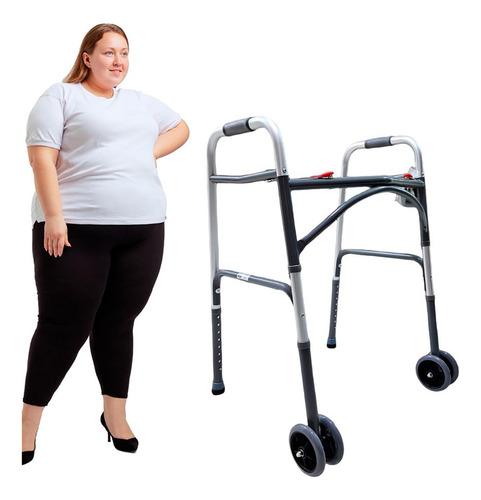 Andadera Bariátrica Soporta 200 Kg | Llantas Dobles 5