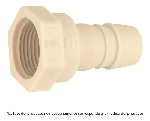 Adaptador Hembra Fijo Pp Insercion 1/2'' Foset 48580 Color Beige