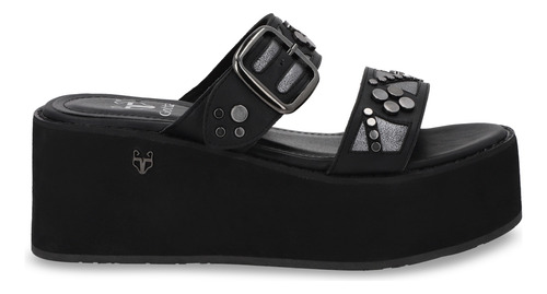 Sandalia Plataforma Negra Mujer 15620 Gotta